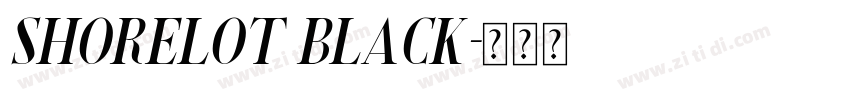 Shorelot Black字体转换 Shorelot Black字体转换